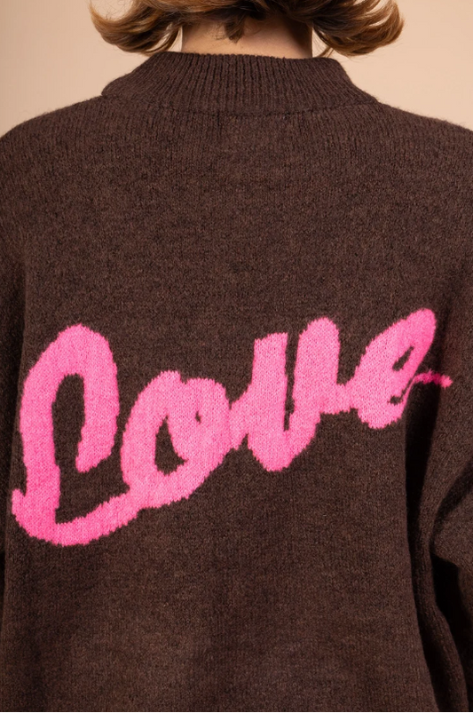 Brown Love Sweater