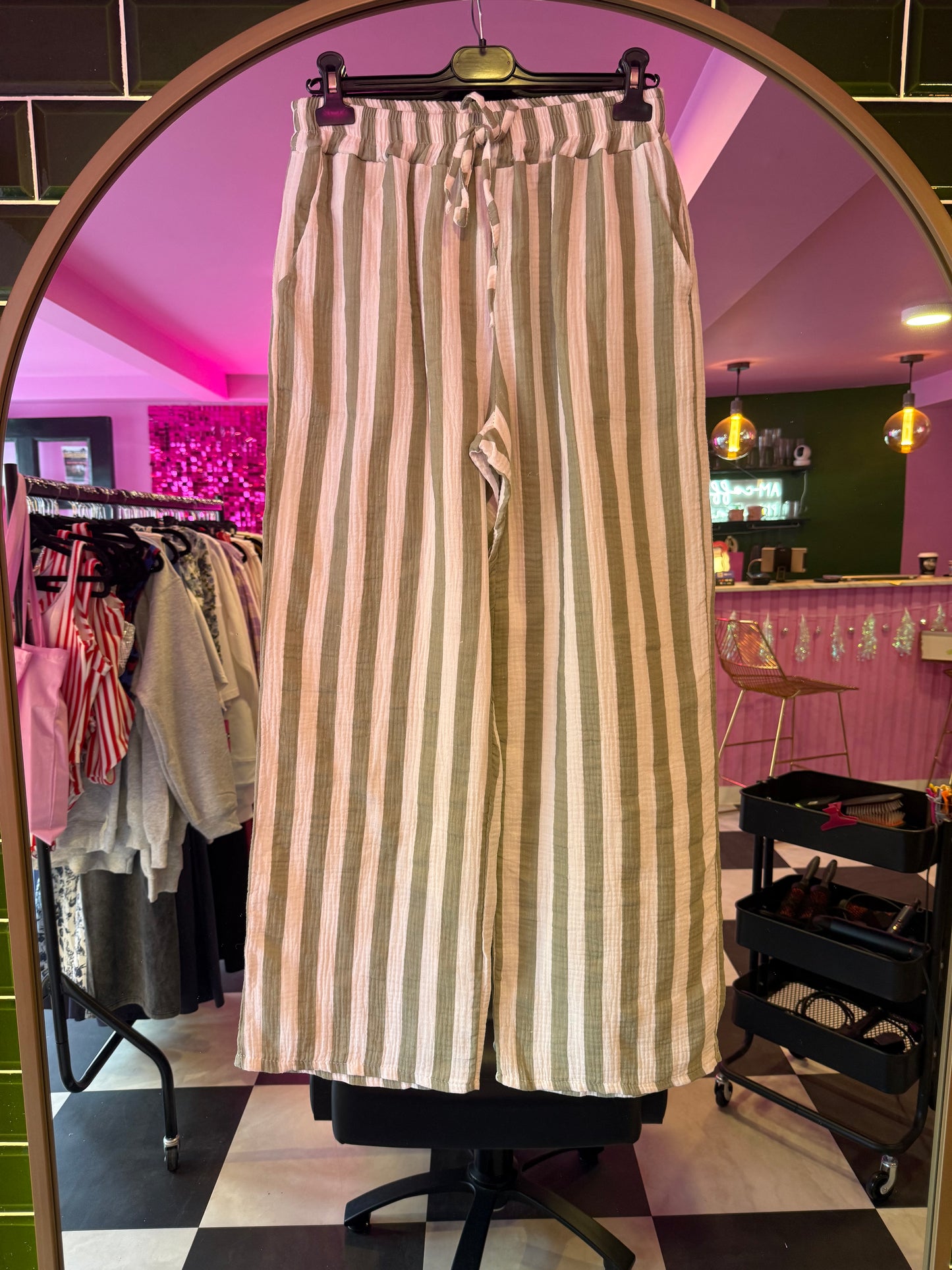 Striped Cotton Trouser