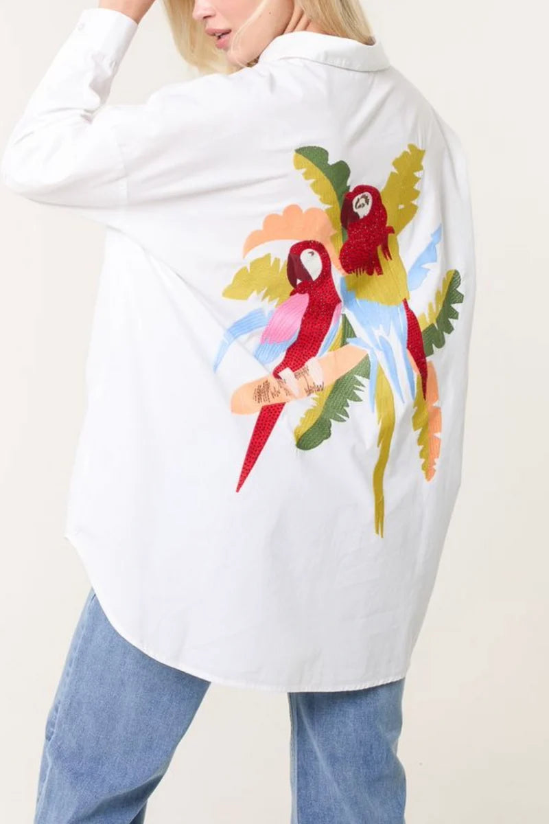 White Parrot Shirt