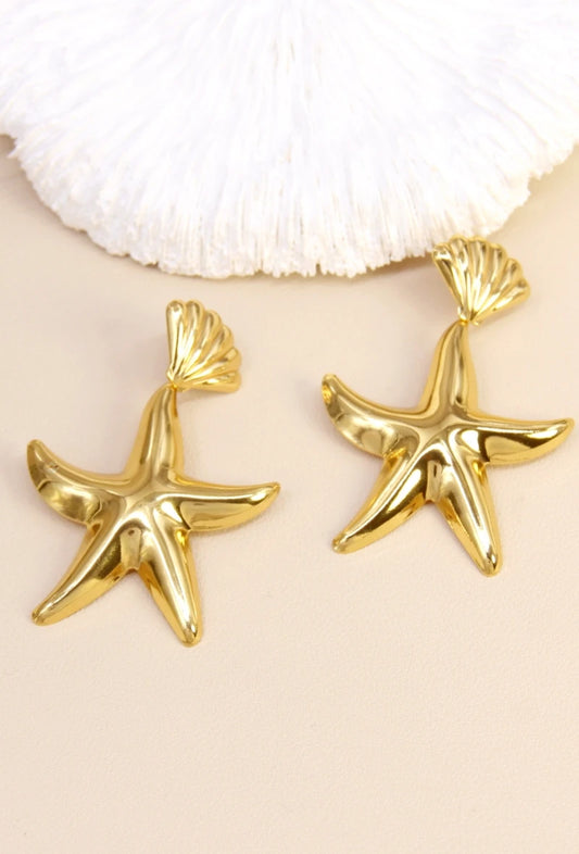 Starfish and Shell Earrings