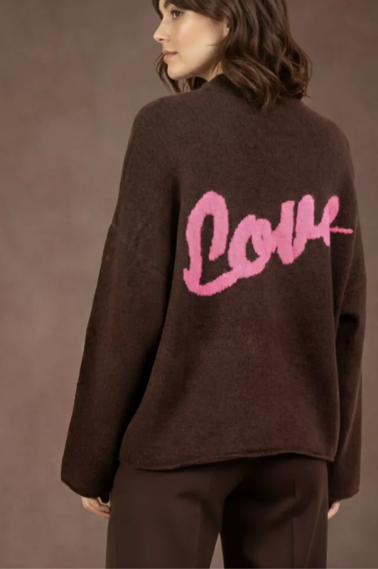 Brown Love Sweater