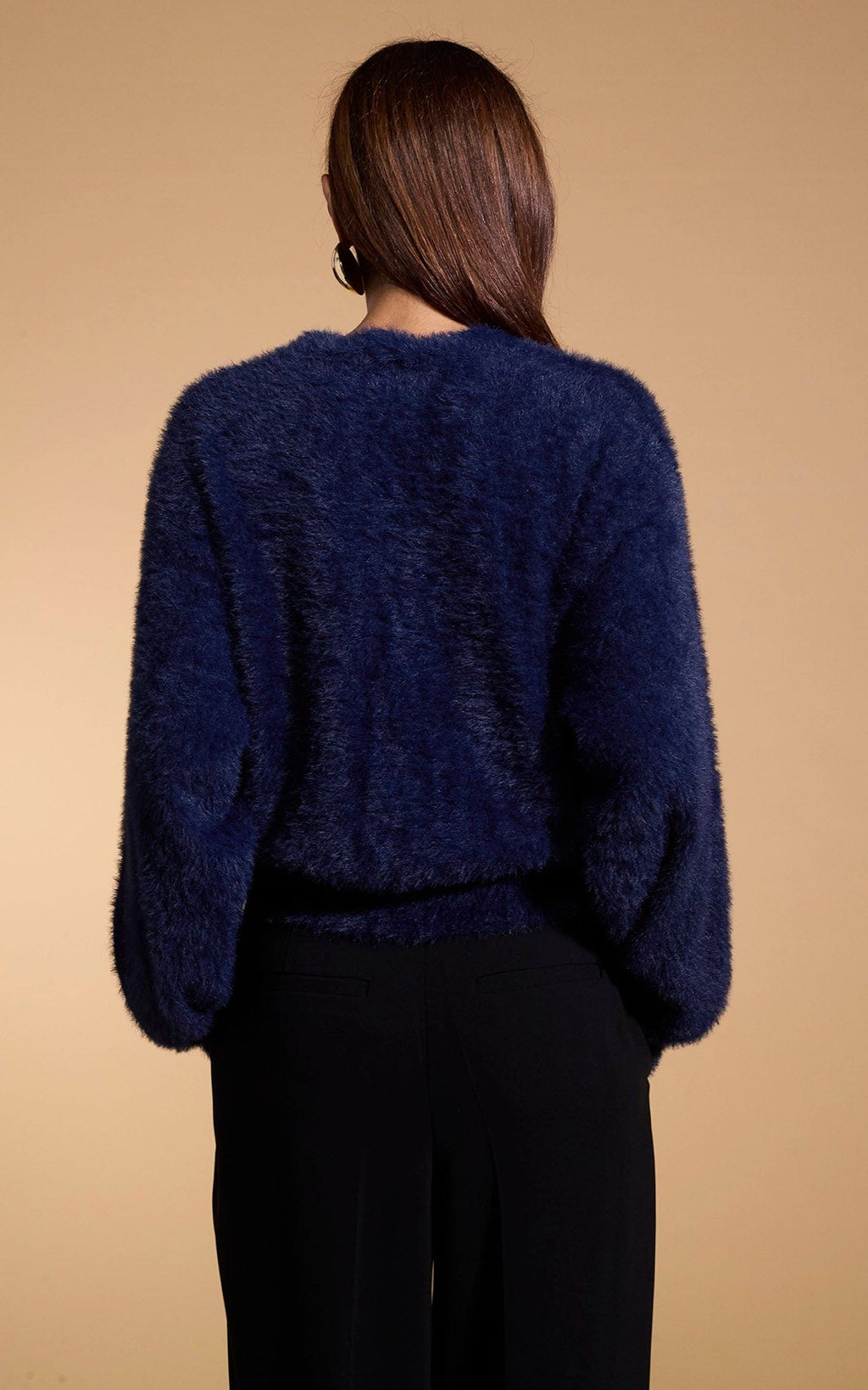 Navy Fluffy Cardigan