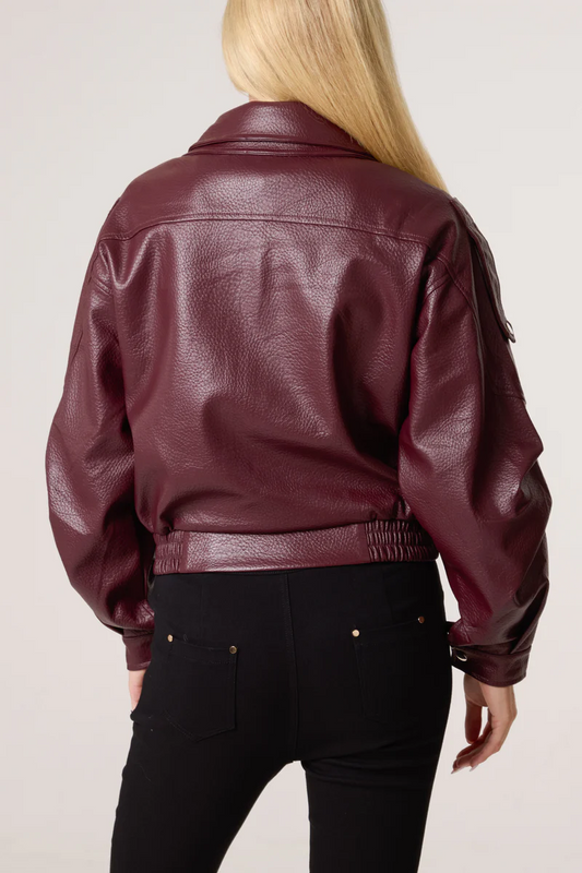 Oversized Belted Bomber Jacket
