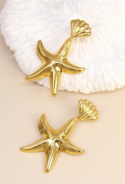 Starfish and Shell Earrings