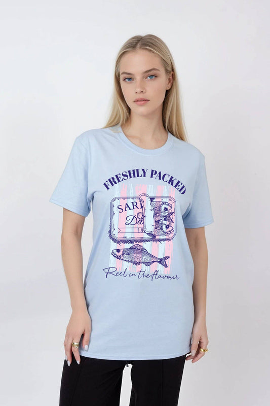 Sardines T-Shirt Powder Blue