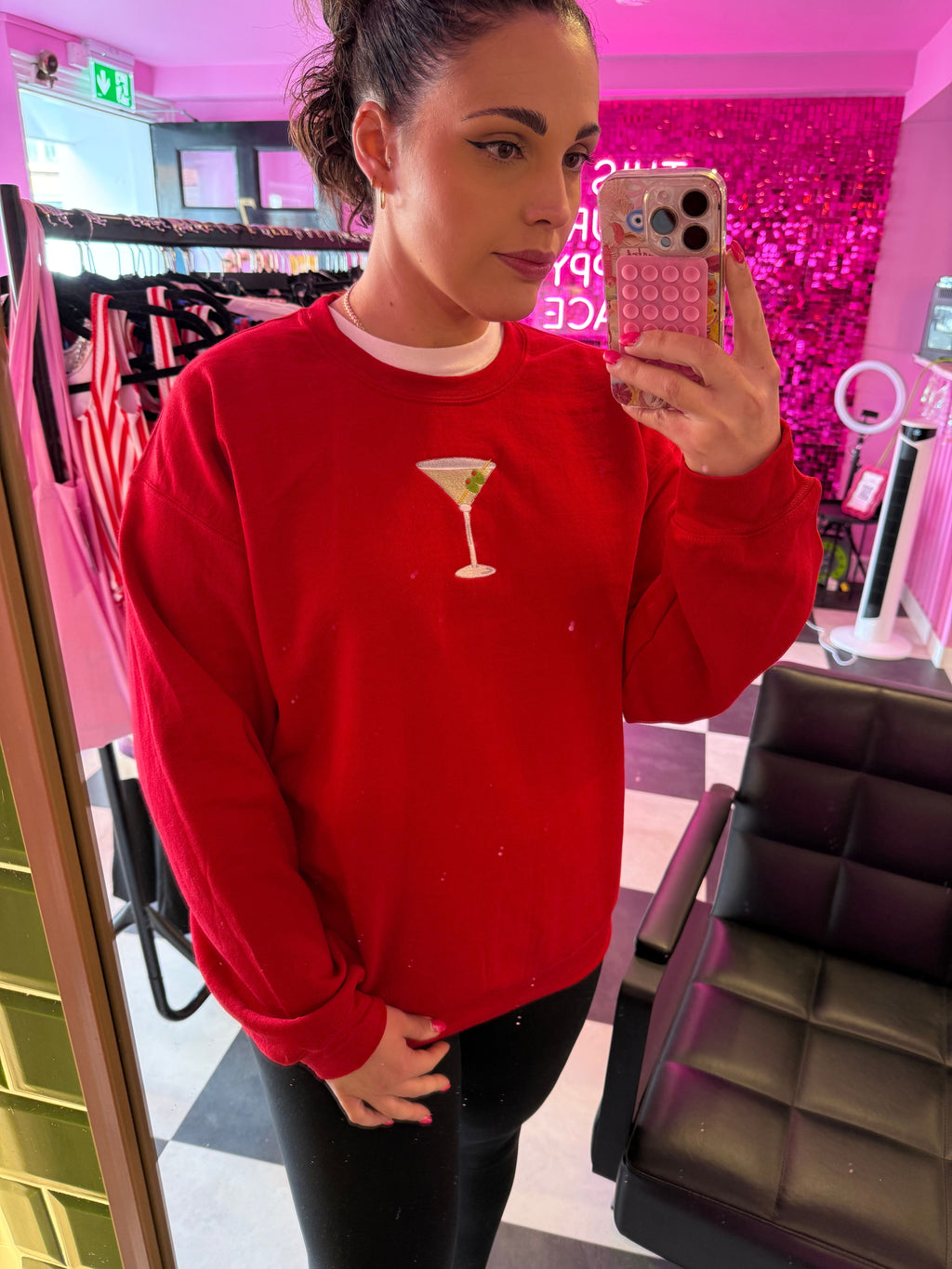 Red Dirty Martini Sweatshirt