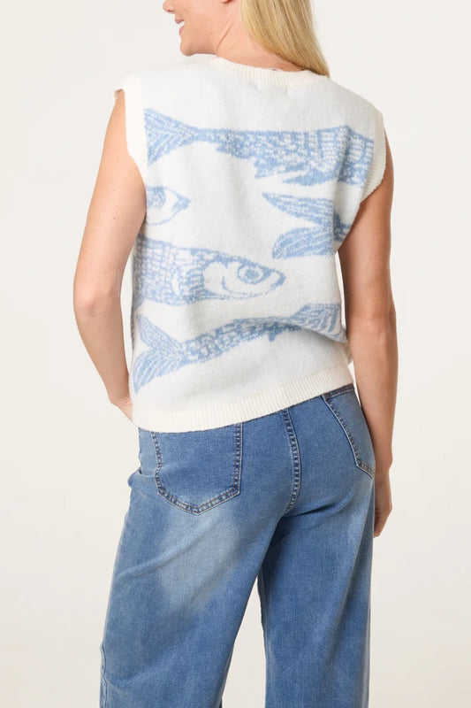 Sardine Fish Knit Vest